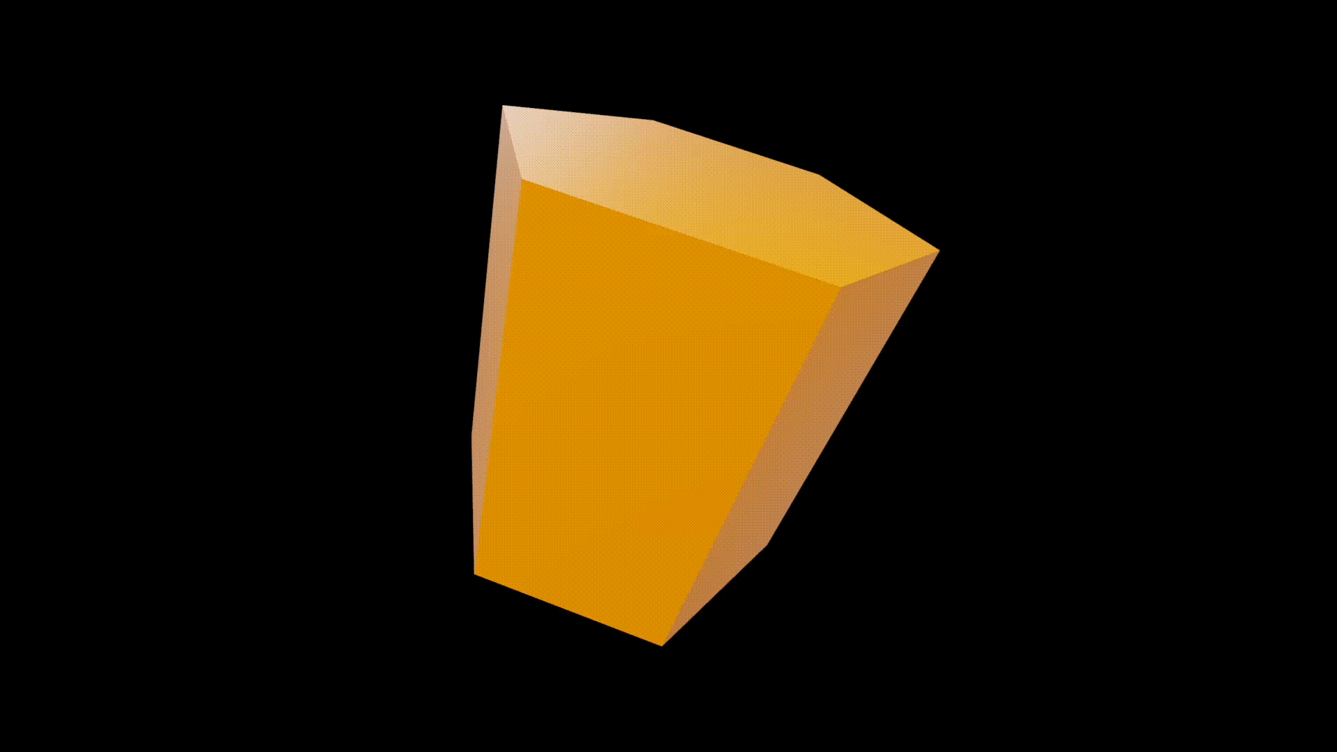 Orange 3d hexagonal prism