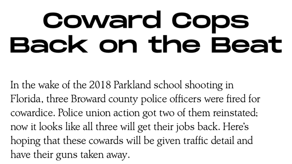 Coward cops