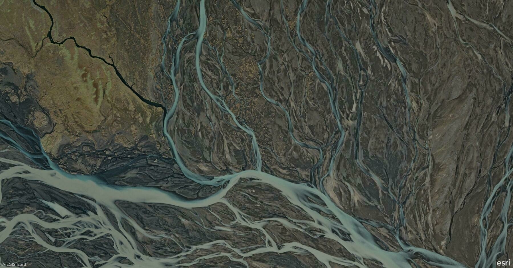 Screenshot of Southern Region, Iceland, from ArcGIS Earth