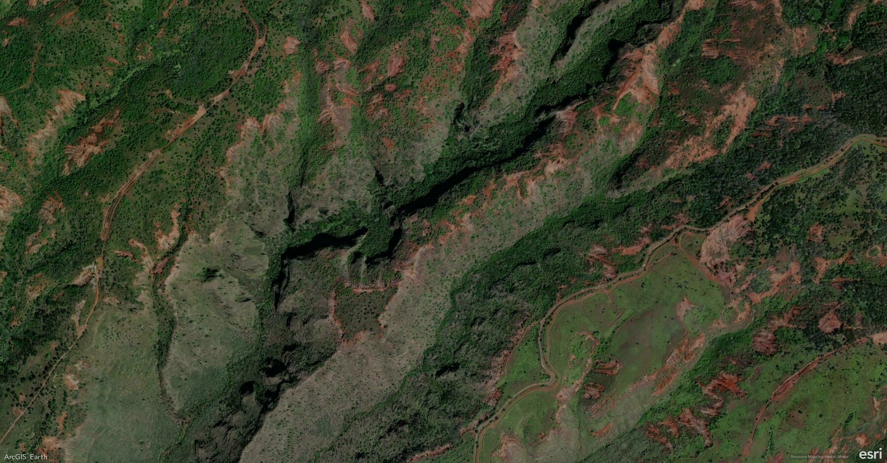 Screenshot of Kekaha, United States, from ArcGIS Earth