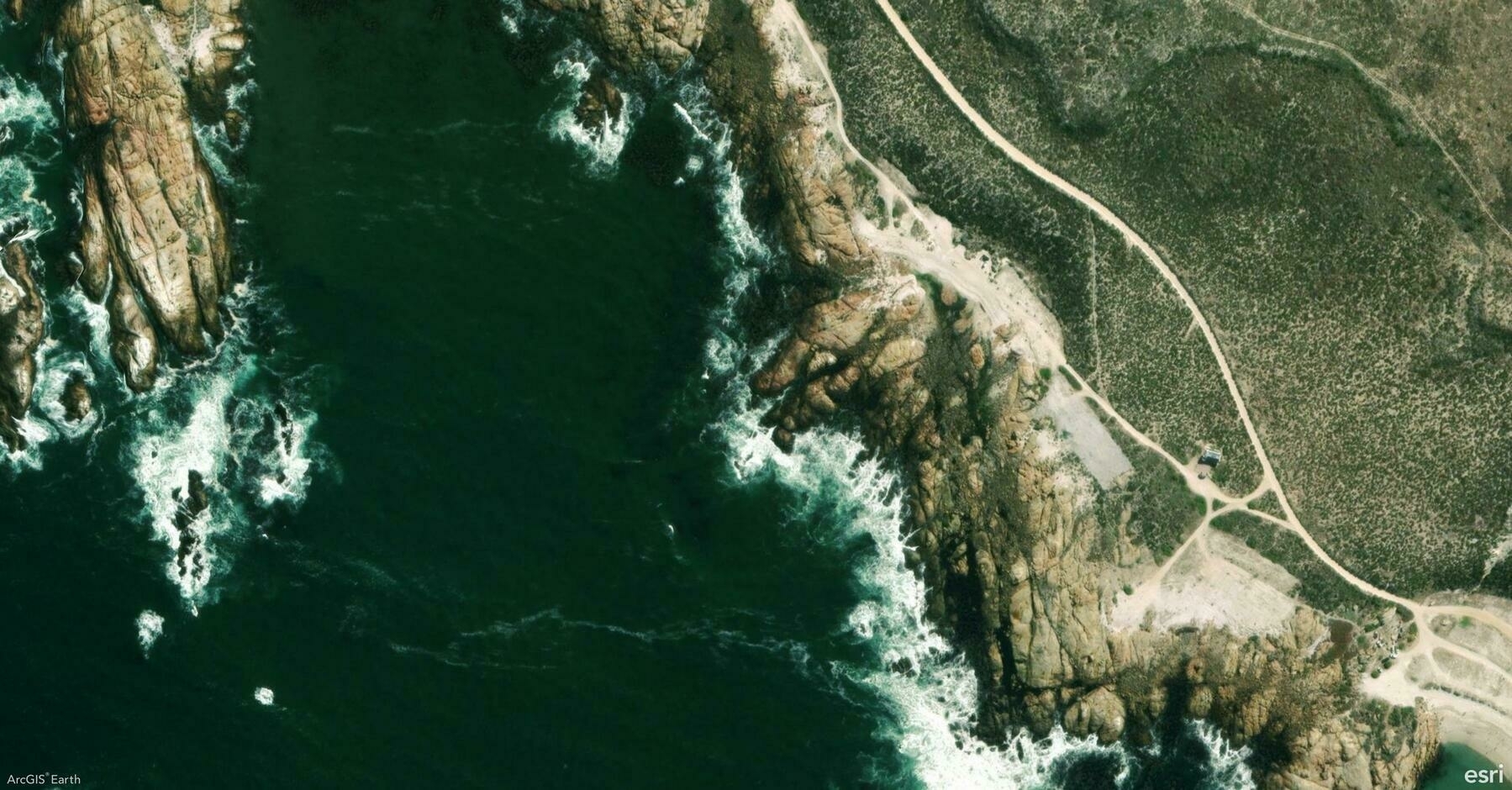 Screenshot of West Coast Peninsula, South Africa, from ArcGIS Earth