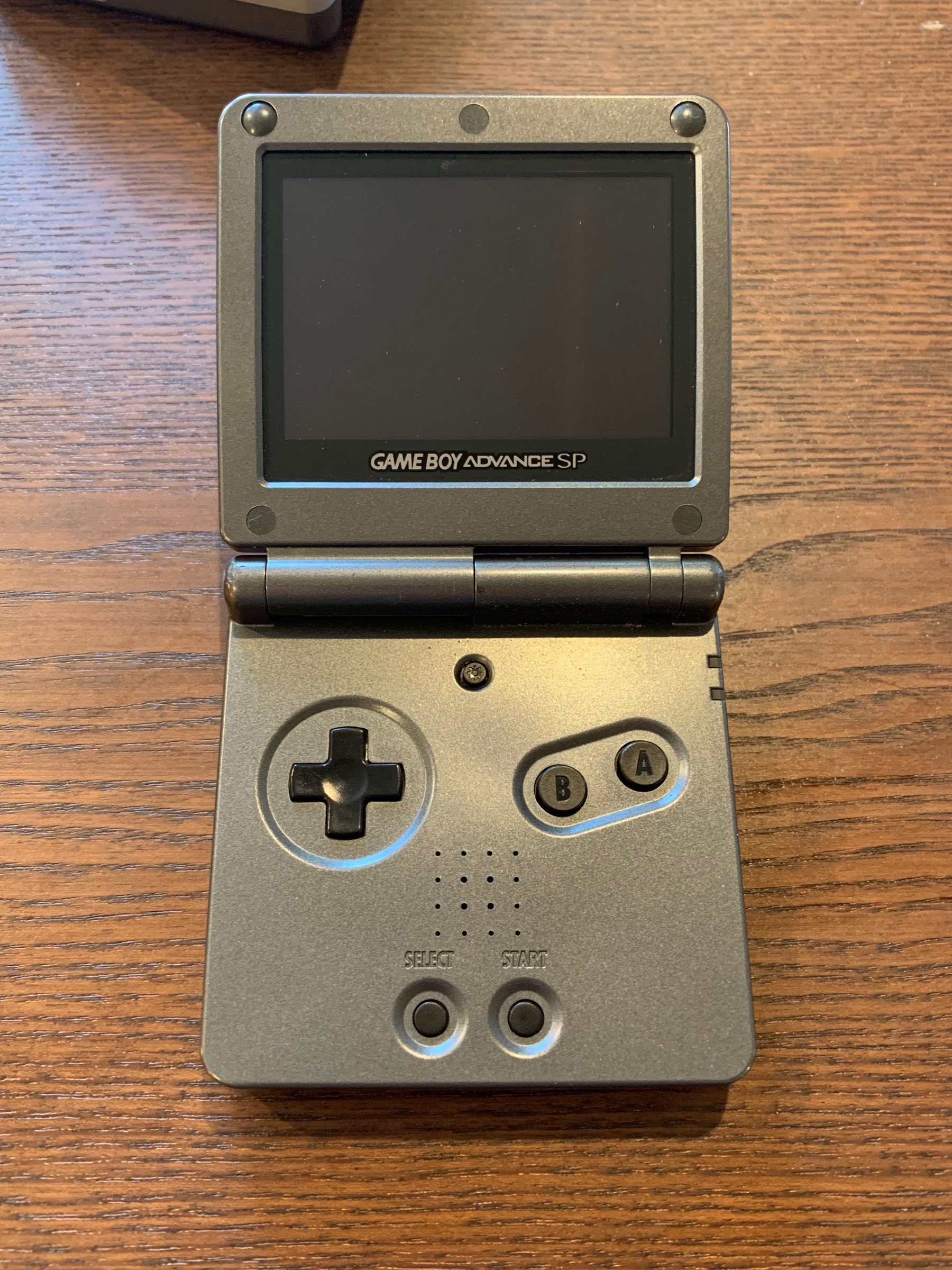 Game Boy Advance SP in black factory case
