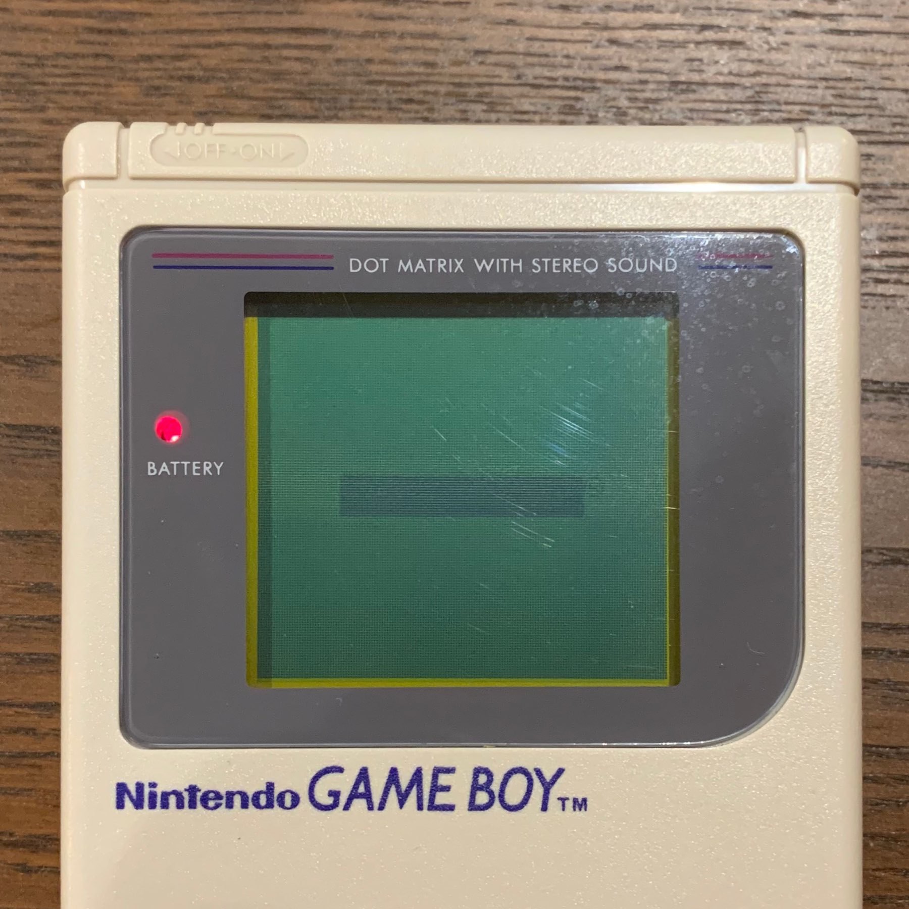 original game boy with no dead lines on screen