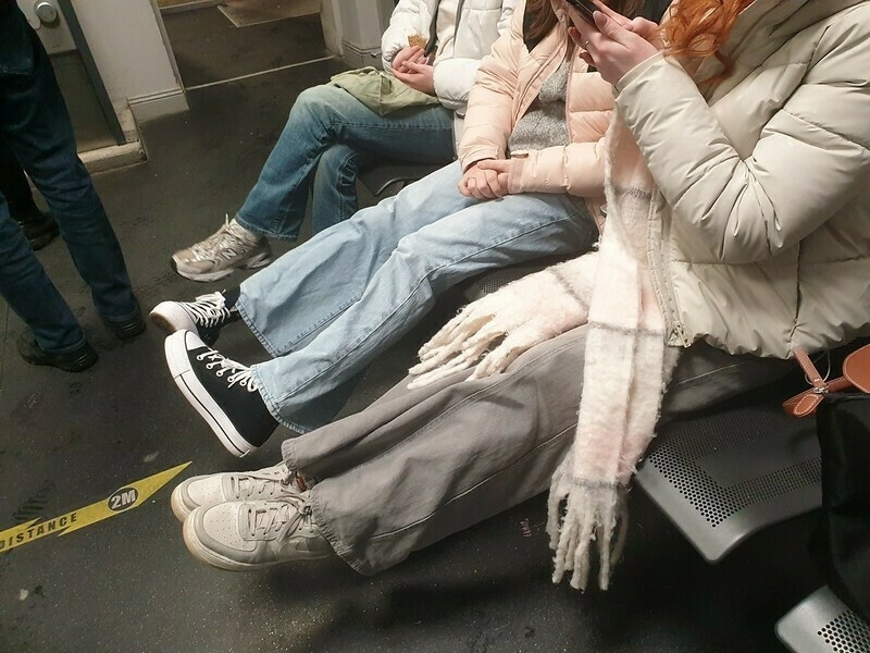 Three girls ready for Dublin Christmas shopping/