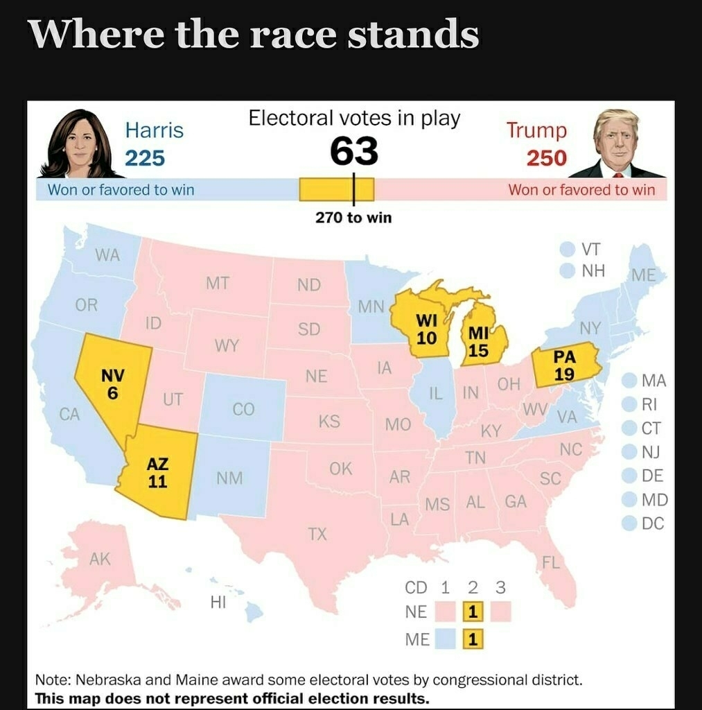 Electoral College Map from Washington Post