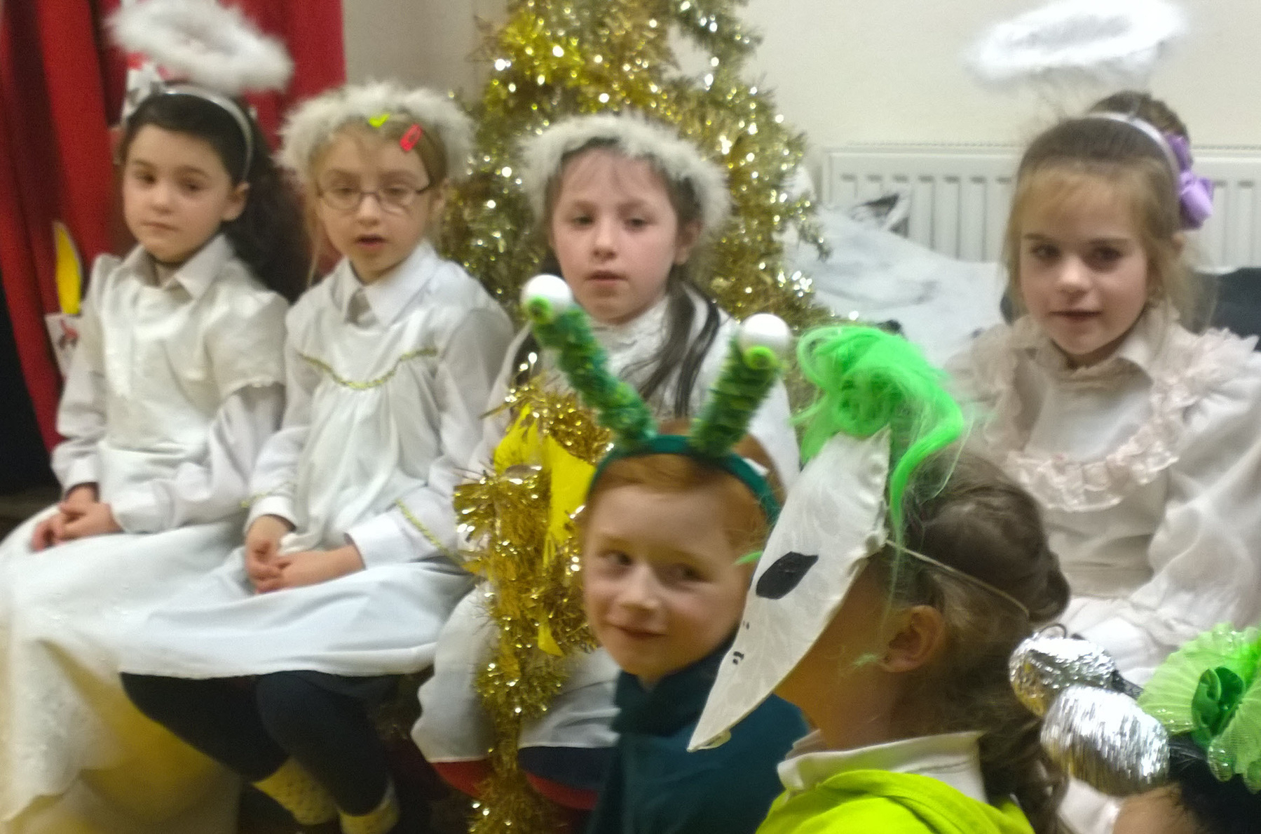 Mia in her primary school Christmas Play