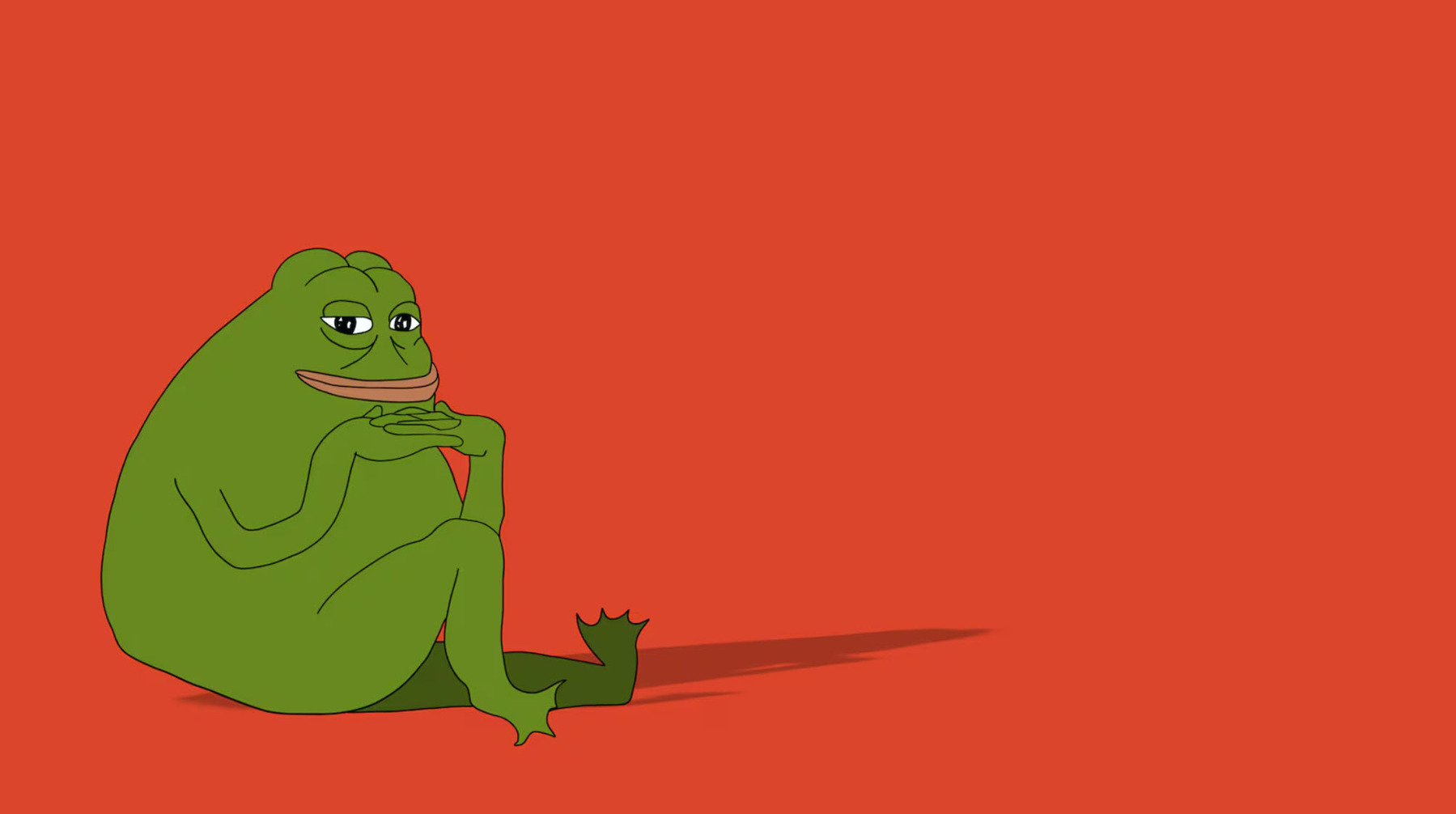Auto-generated description: A green frog with a sly expression representing a Groyper on The Daily Beast.