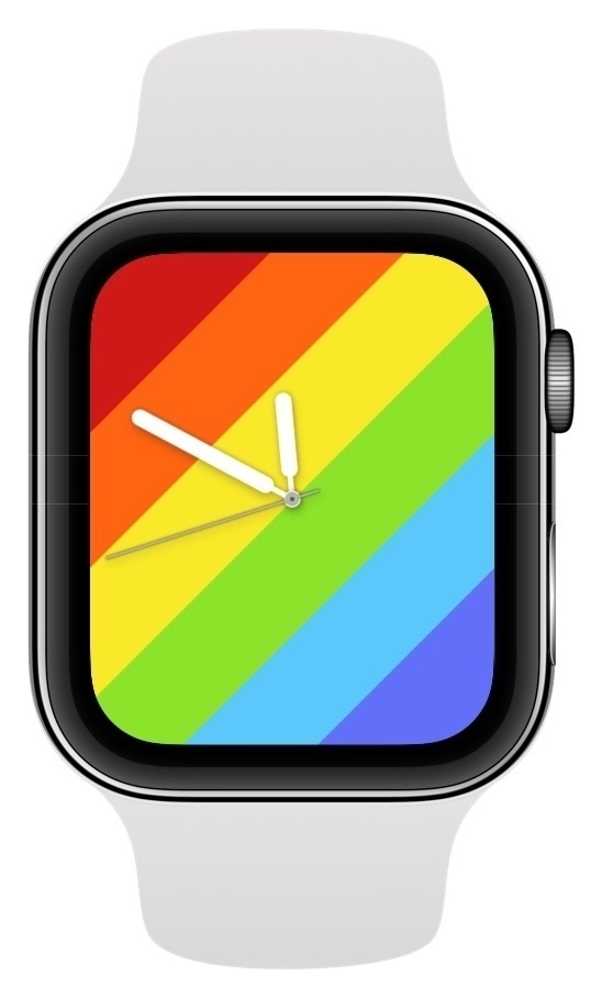 Apple Watch rainbow Stripes face