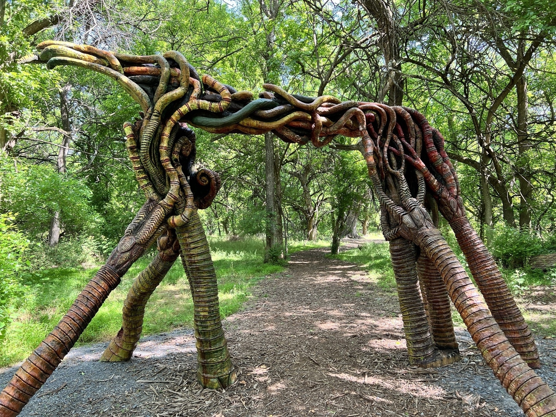 Sculpture in vines and branches 