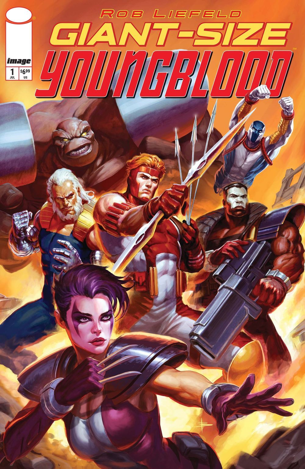 Giant-Size Youngblood #1 (One Shot)(Cover D Beniamino Bradi Young Bloods Team Varant)