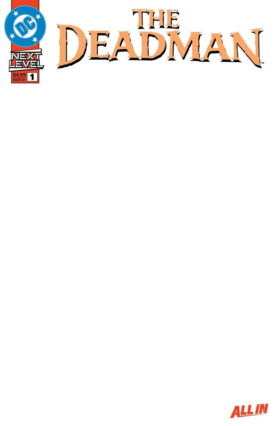 Deadman #1 (Of 6)(Cover F Blank Card Stock Variant)