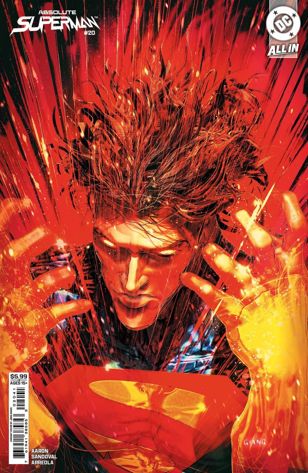 Absolute Superman #20 (Cover D John Giang Card Stock Variant)
