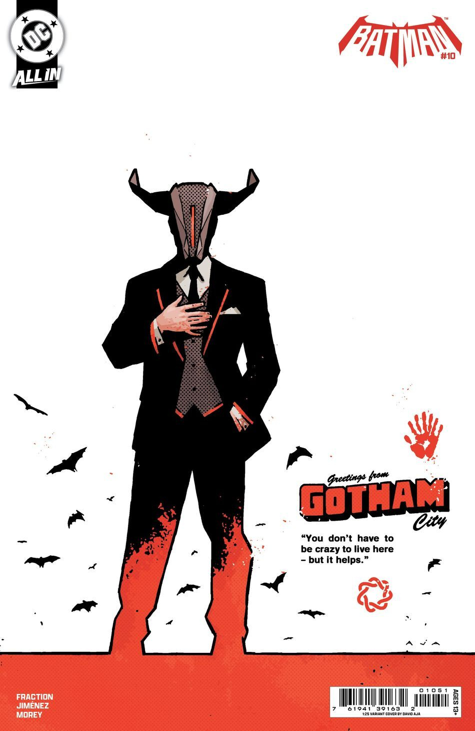 Batman #10 (Cover F David Aja Card Stock Variant)