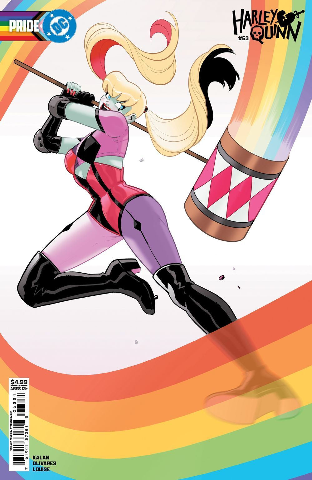 Harley Quinn #63 (Cover E Stephen Byrne DC Pride Card Stock Variant)