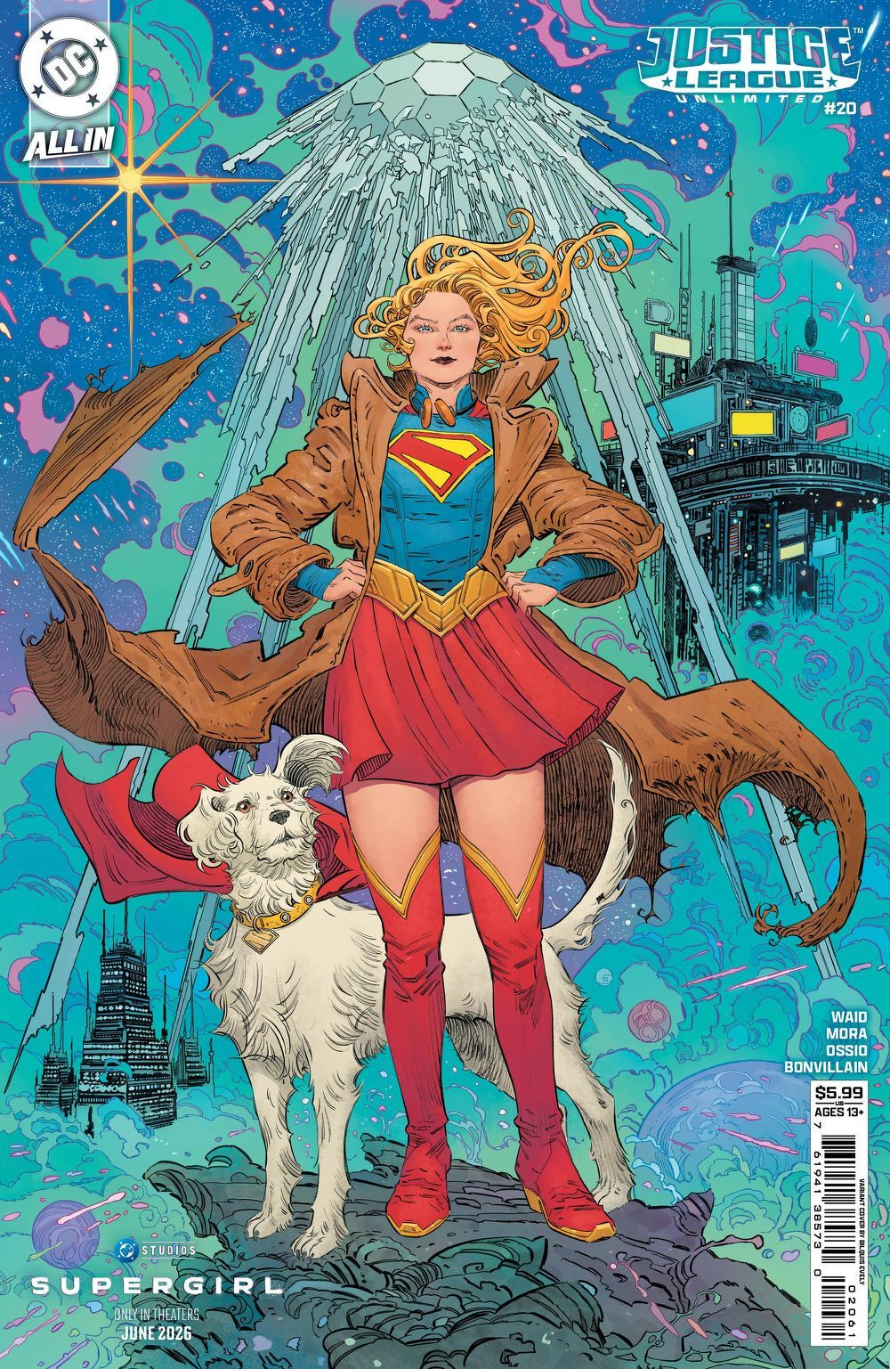 Justice League Unlimited #20 (Cover F Bilquis Evely Supergirl Movie Card Stock Variant)