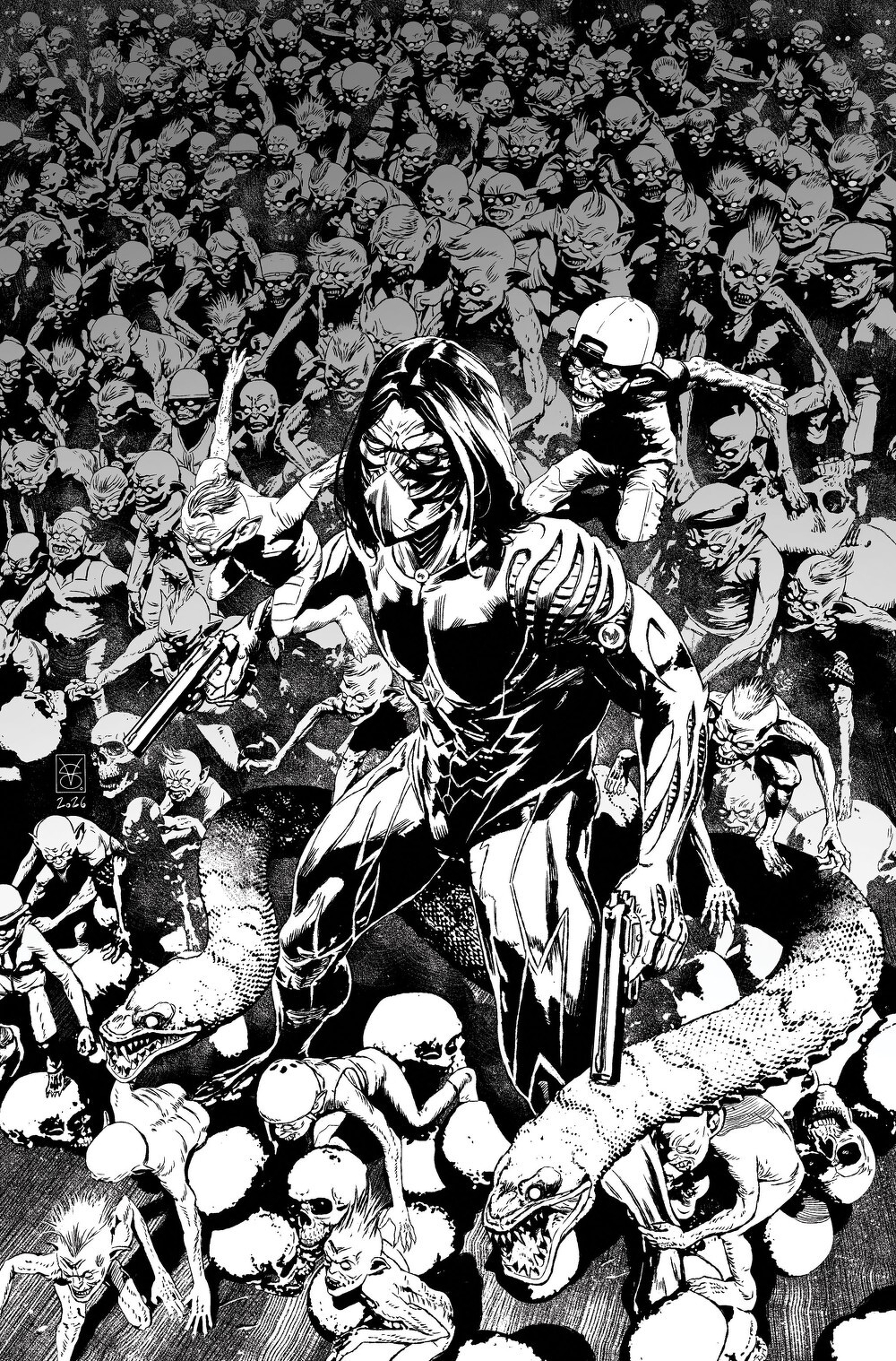 Darkness (2025) #6 (Cover D Valerio Giangiordano Black & White Variant)