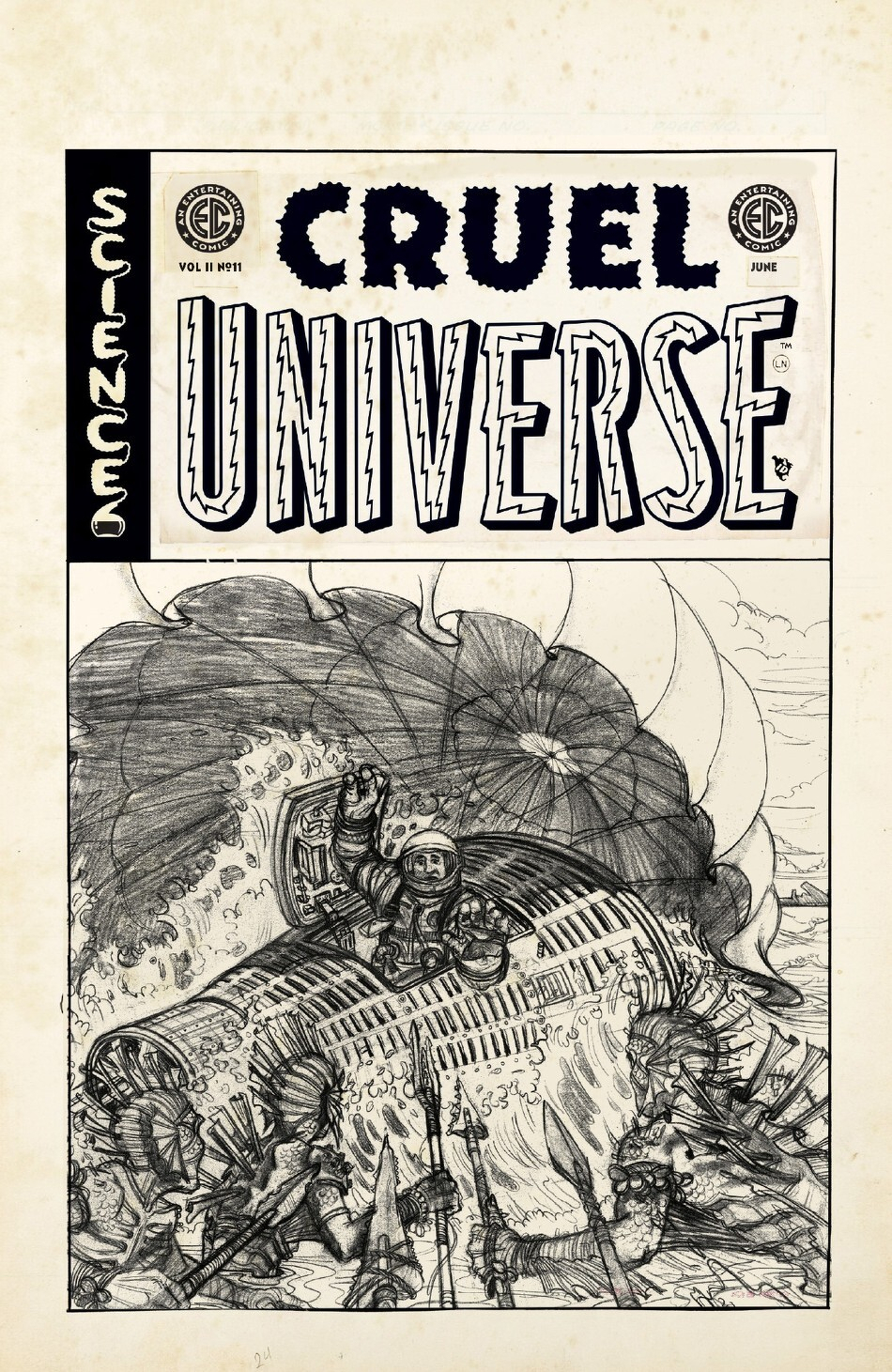 Cruel Universe 2 #11 (Of 12)(Cover D Oliver Dominguez Black & White Artist Edition Variant)(EC Comics)