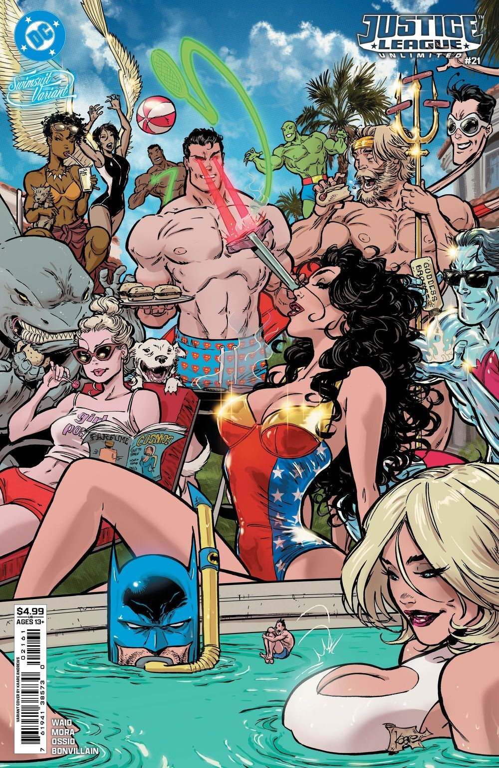 Justice League Unlimited #21 (Cover F Kaare Andrews Swimsuit Card Stock Variant)