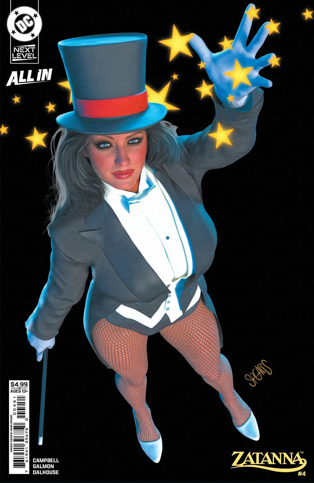 Zatanna #4 (Cover E Mark Spears Card Stock Variant)