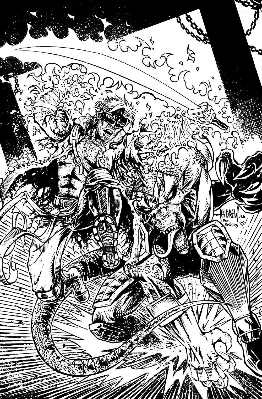 Final Boss #8 (Cover D Andrew Mangum Black & White Full Art Variant)