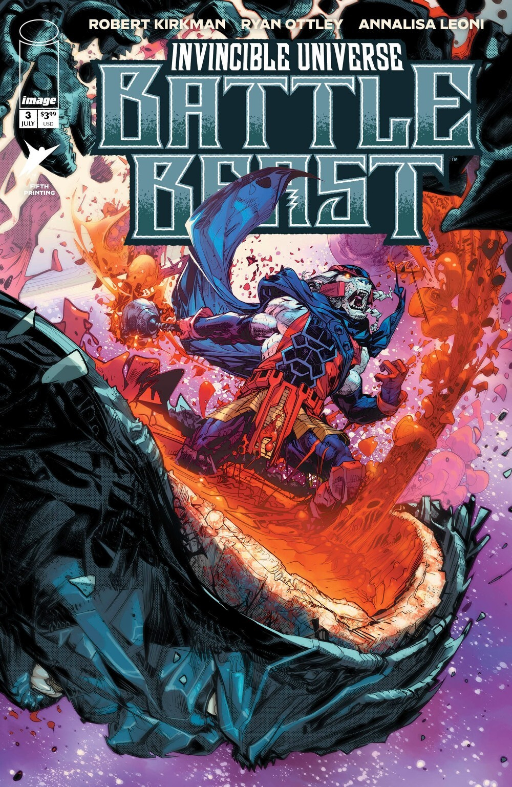 Invincible Universe Battle Beast #3 (5th Printing Cover A Howard Porter & Romulo Fajardo Jr.)(find on eBay)