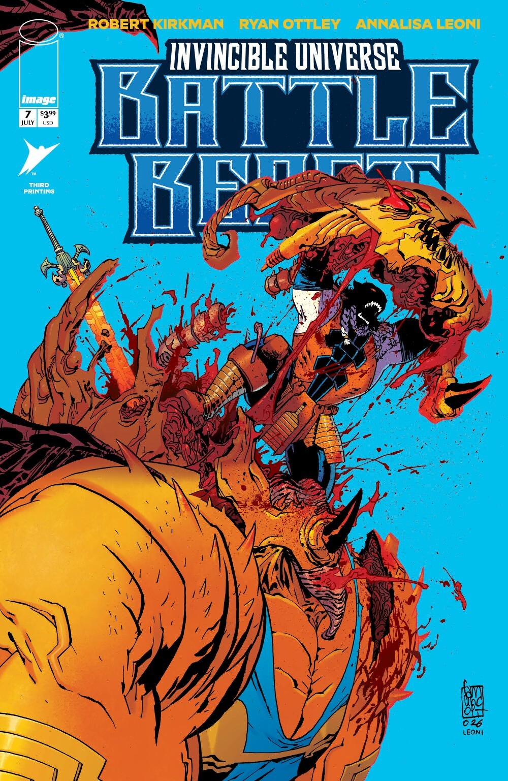 Invincible Universe Battle Beast #7 (3rd Printing Cover A Guiseppe Camuncoloi & Annalisa Leoni)