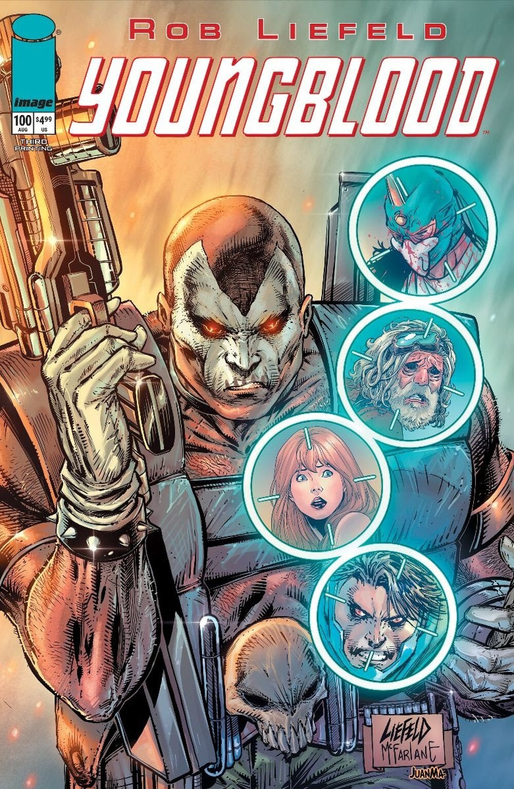Youngblood #100 (3rd Printing Cover A Rob Liefeld Image Variant)