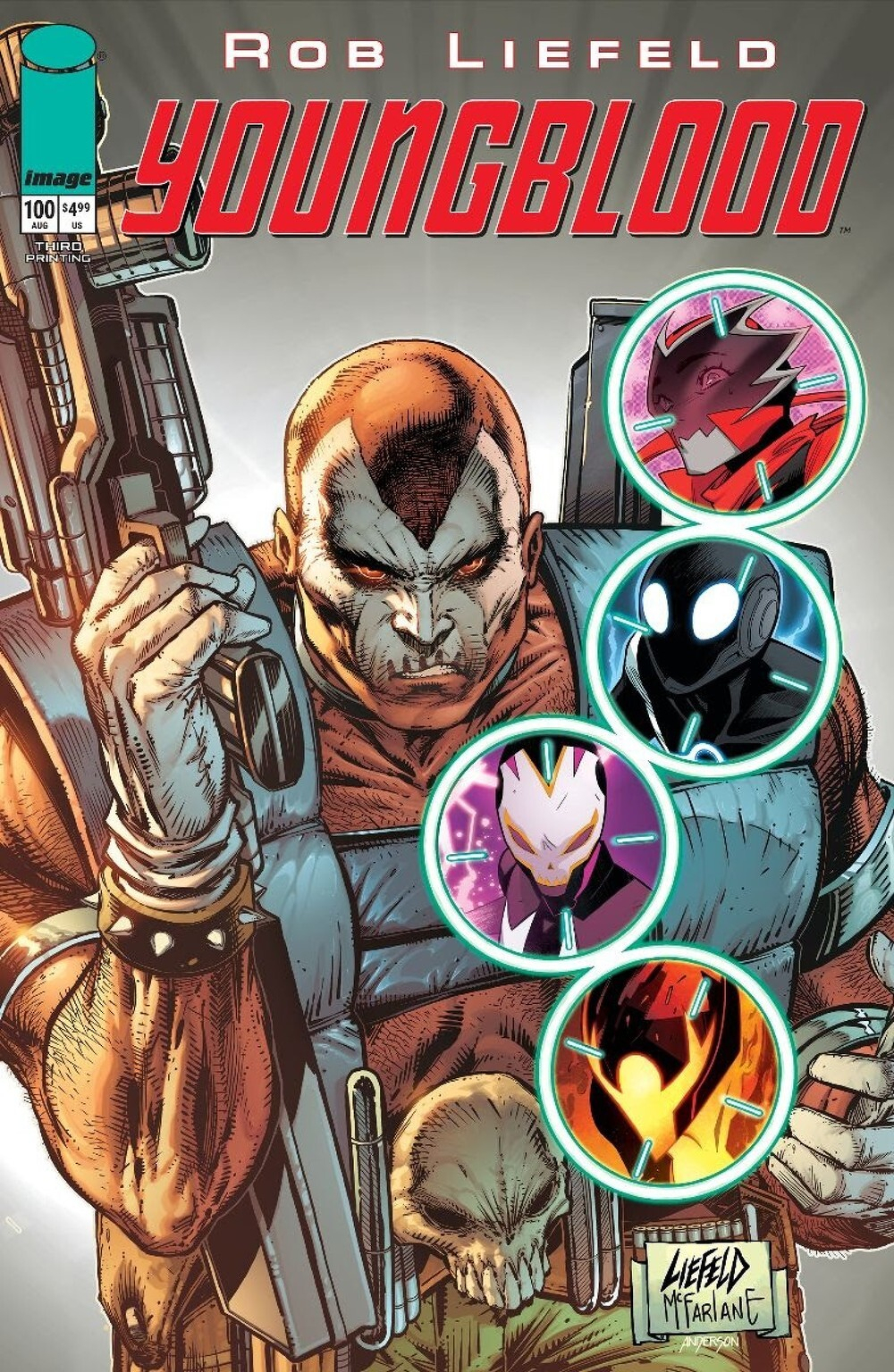 Youngblood #100 (3rd Printing Cover B Rob Liefeld Massive-Verse Variant)
