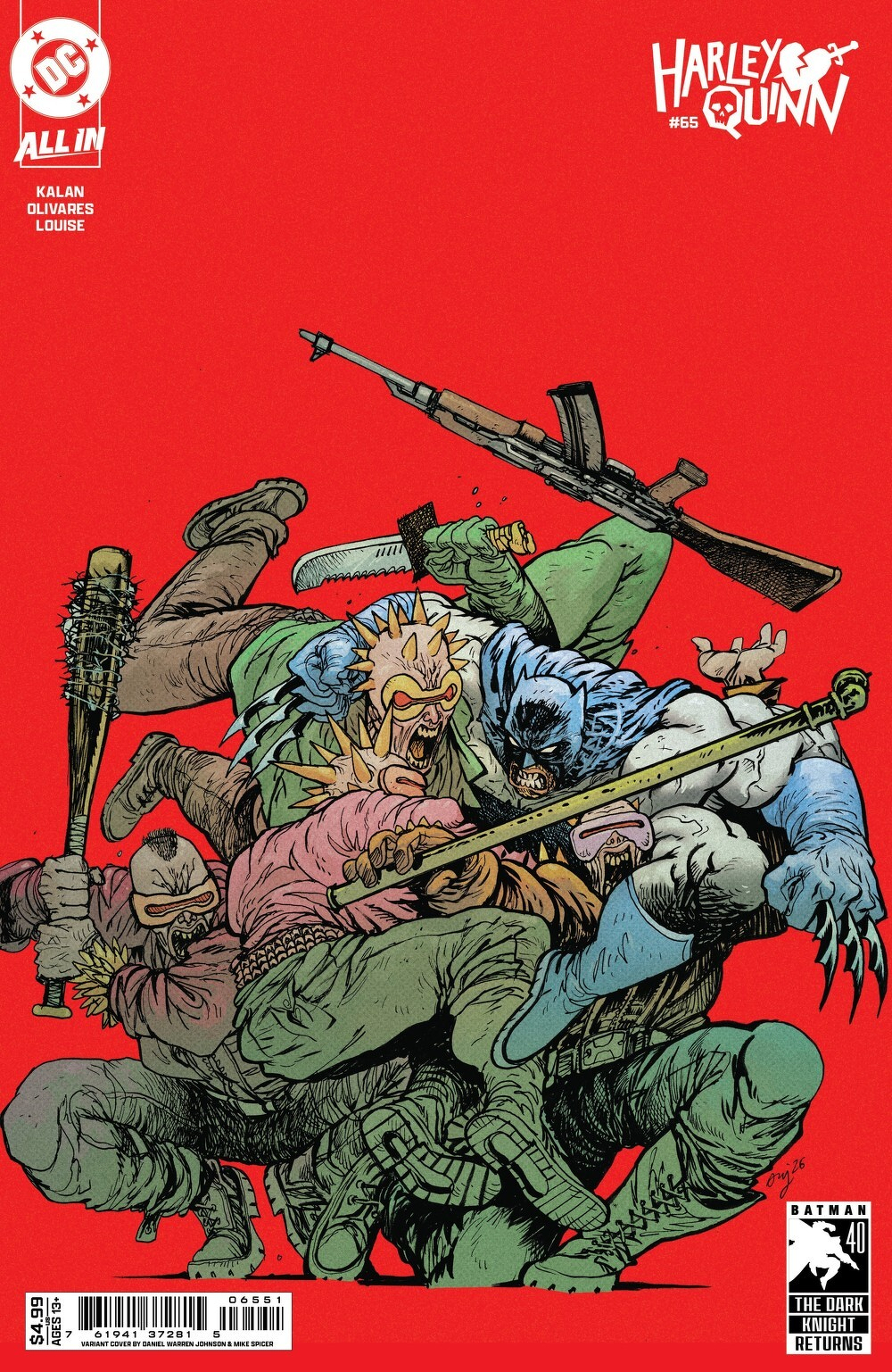 Harley Quinn #65 (Cover E Daniel Warren Johnson Dark Knight Returns 40th Anniversary Card Stock Variant)