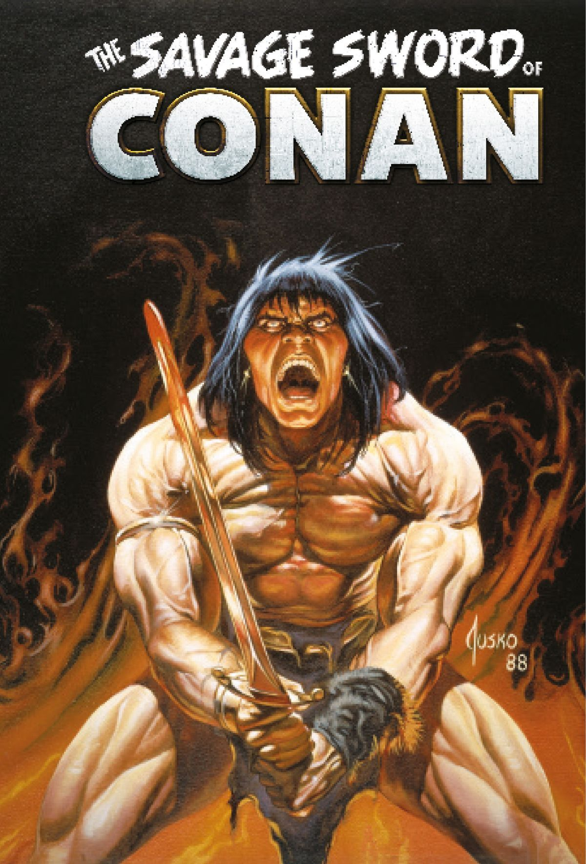 Savage Sword Of Conan The Original Comics Omnibus Volume 12 HC (Cover A Joe Jusko Book Market Variant)