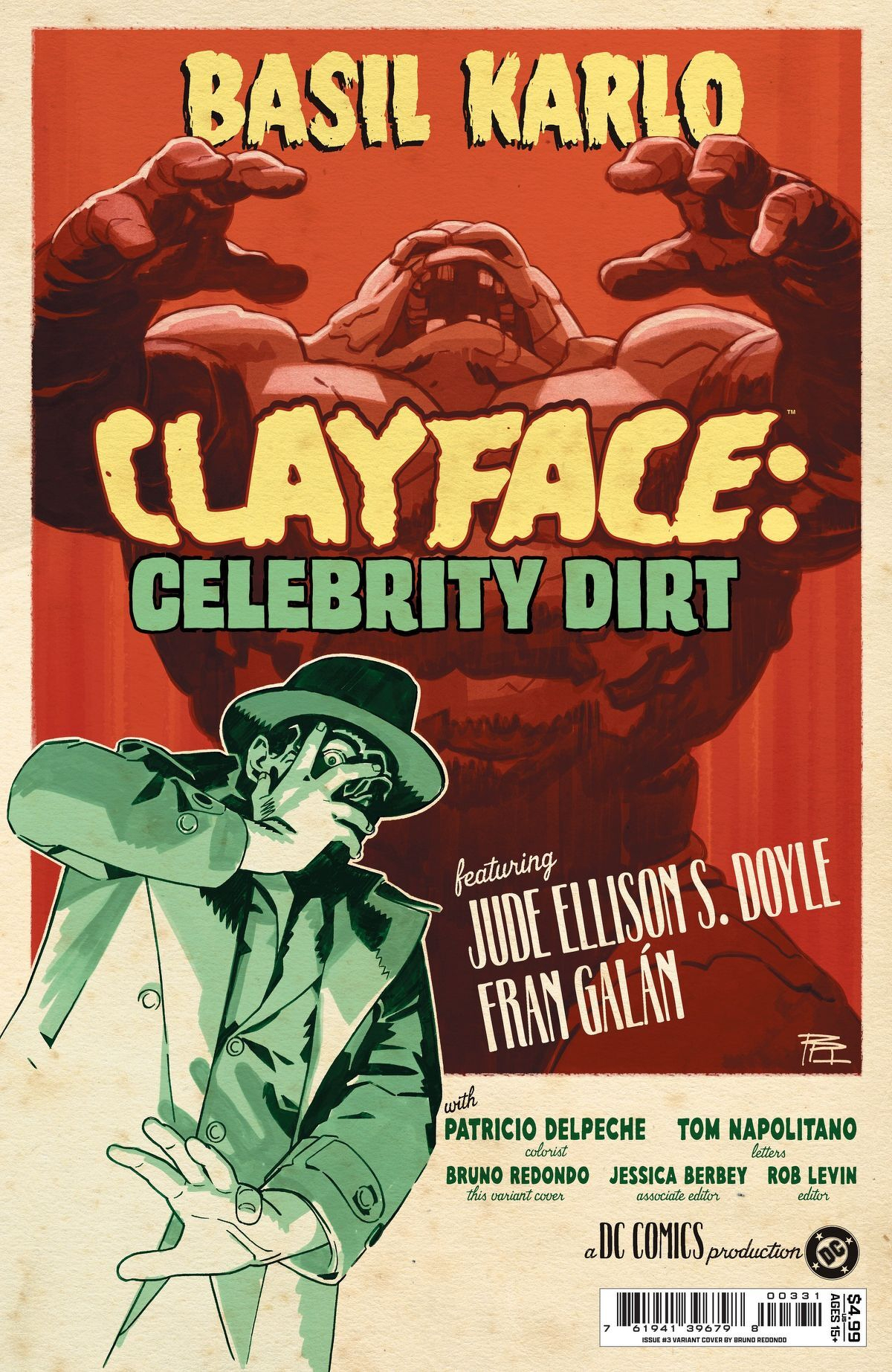 Clayface Celebrity Dirt #3 (Of 6)(Cover C Bruno Redondo Card Stock Variant)
