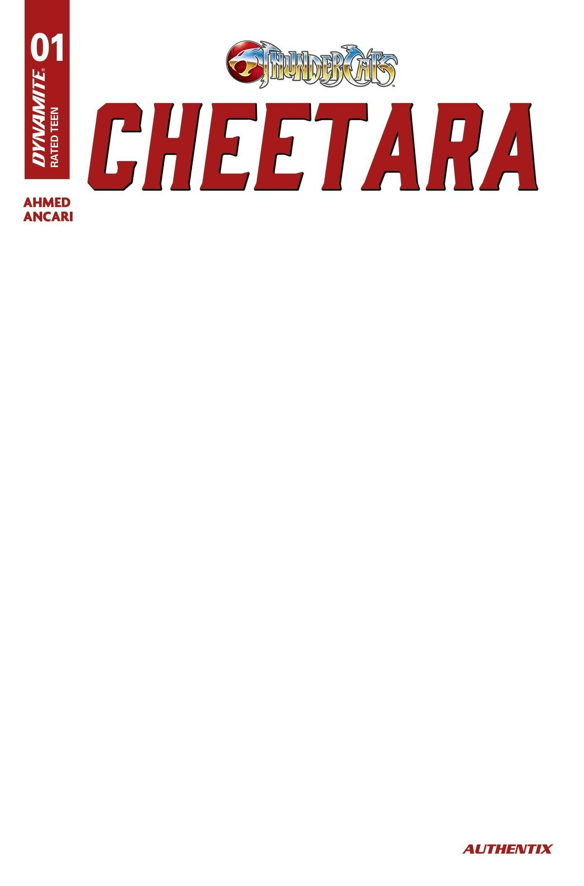 ThunderCats Cheetara #1 (Cover F Blank Authentix Variant)
