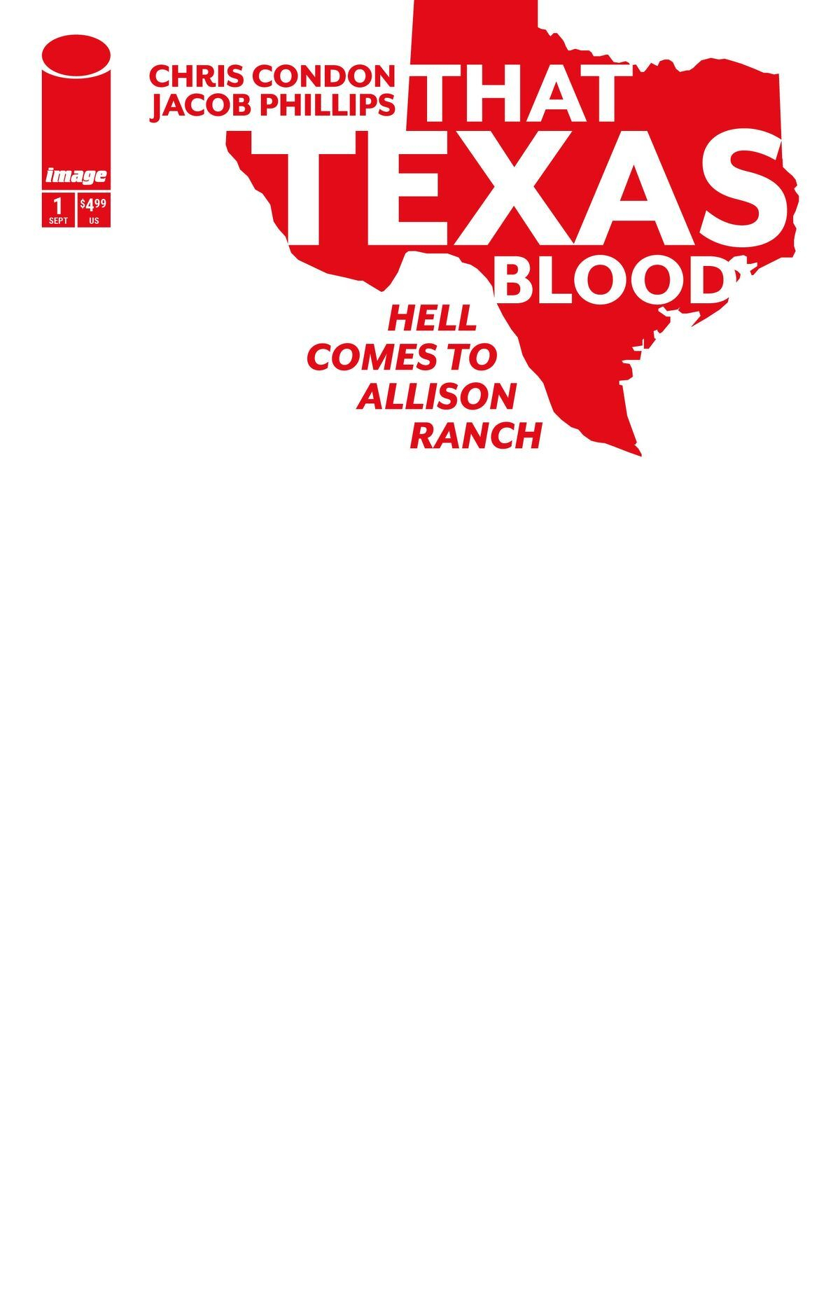 That Texas Blood Hell Comes To Allison Ranch #1 (Of 6)(Cover E Blank Sketch Variant)