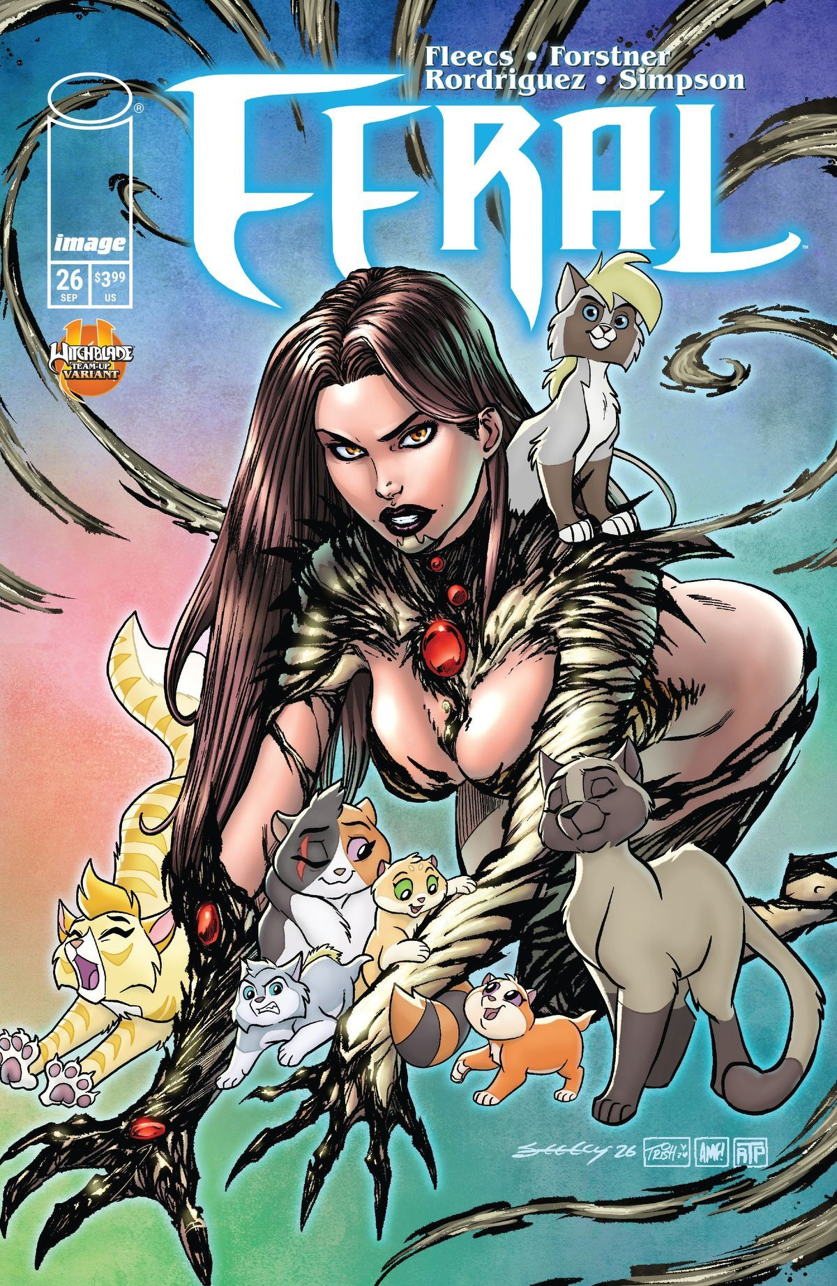 Feral #26 (Cover D Trish Forstner & Tim Seeley Witchblade Team-Up Variant)