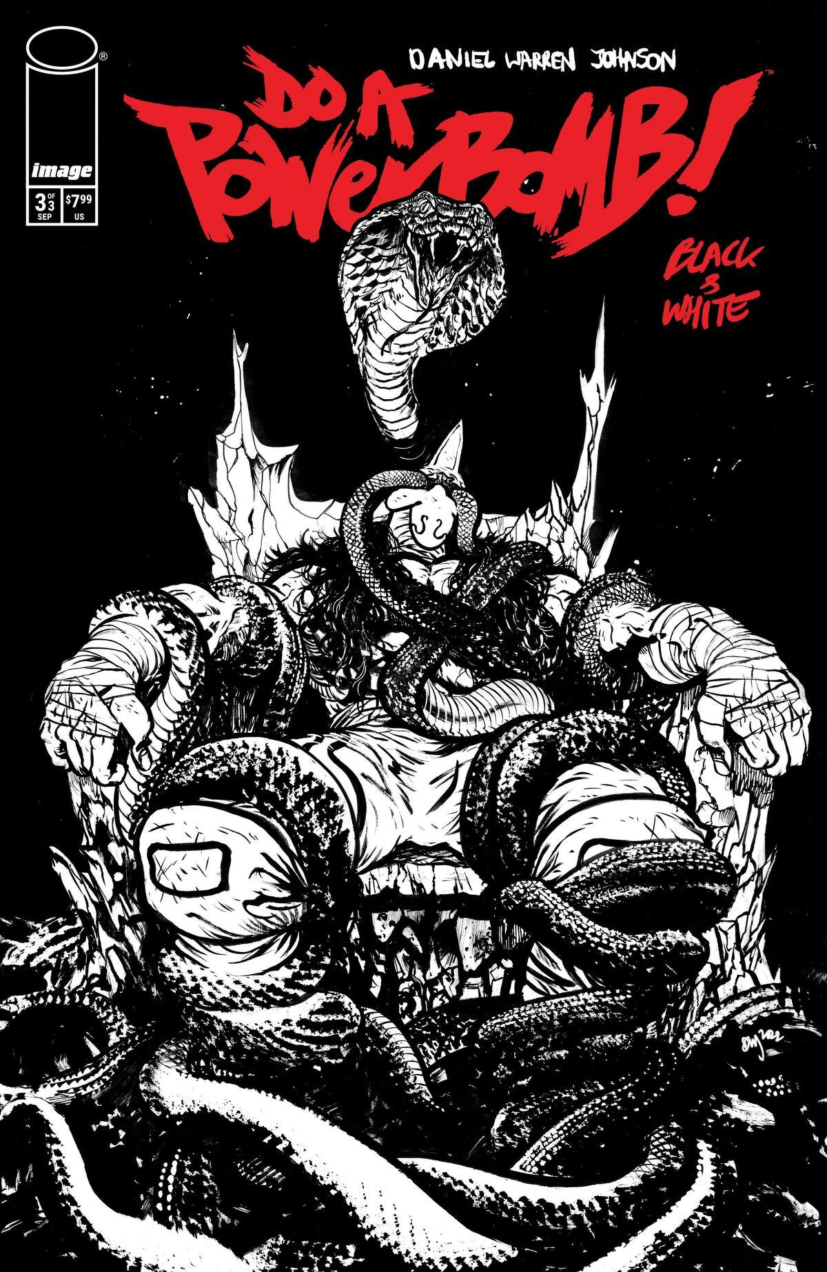 Do A Powerbomb Black And White #3 (Of 3)(Cover C Daniel Warren Johnson)