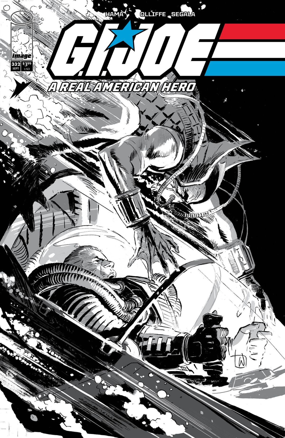 G.I. Joe A Real American Hero #332 (Cover B Lee Weeks Black & White Variant)
