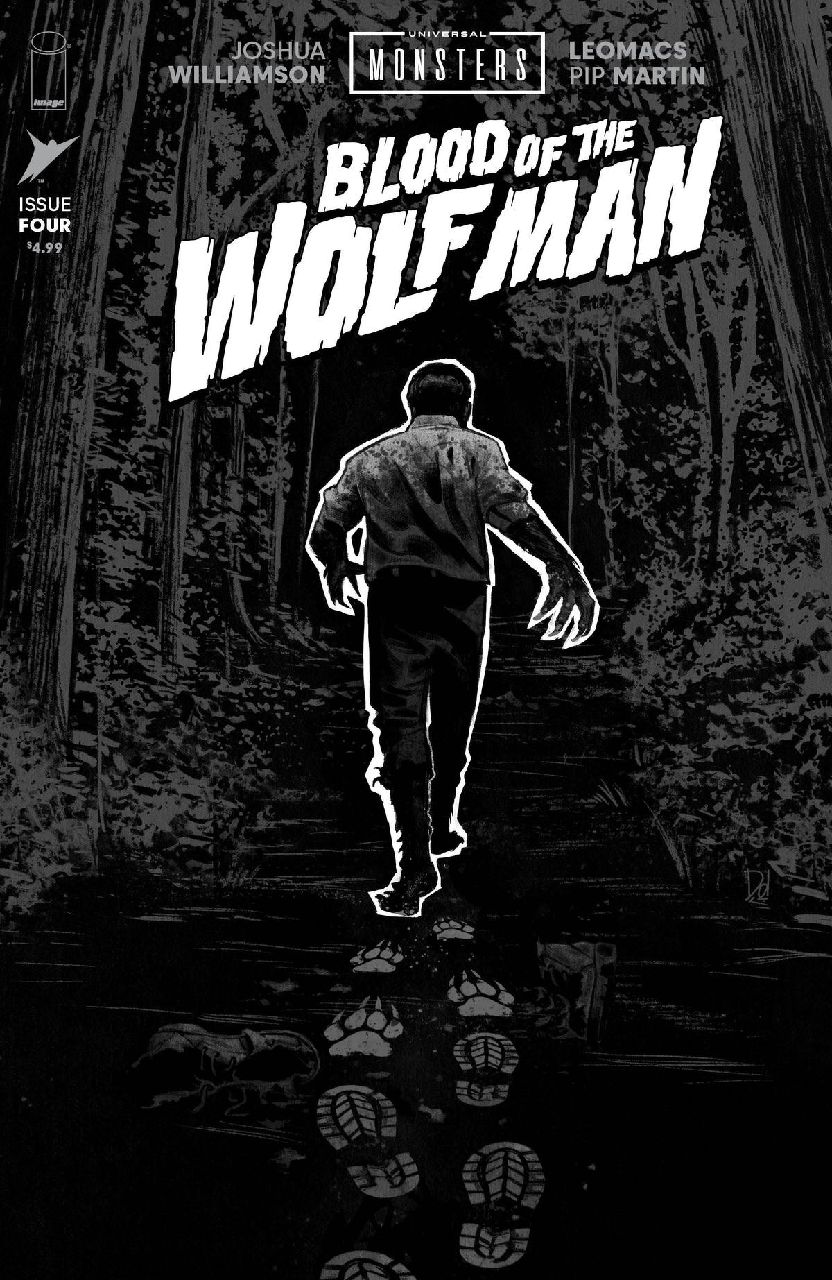 Universal Monsters Blood Of The Wolf Man #4 (Of 4)(Cover D Mike Del Mundo Black & White Classic Horror Variant)