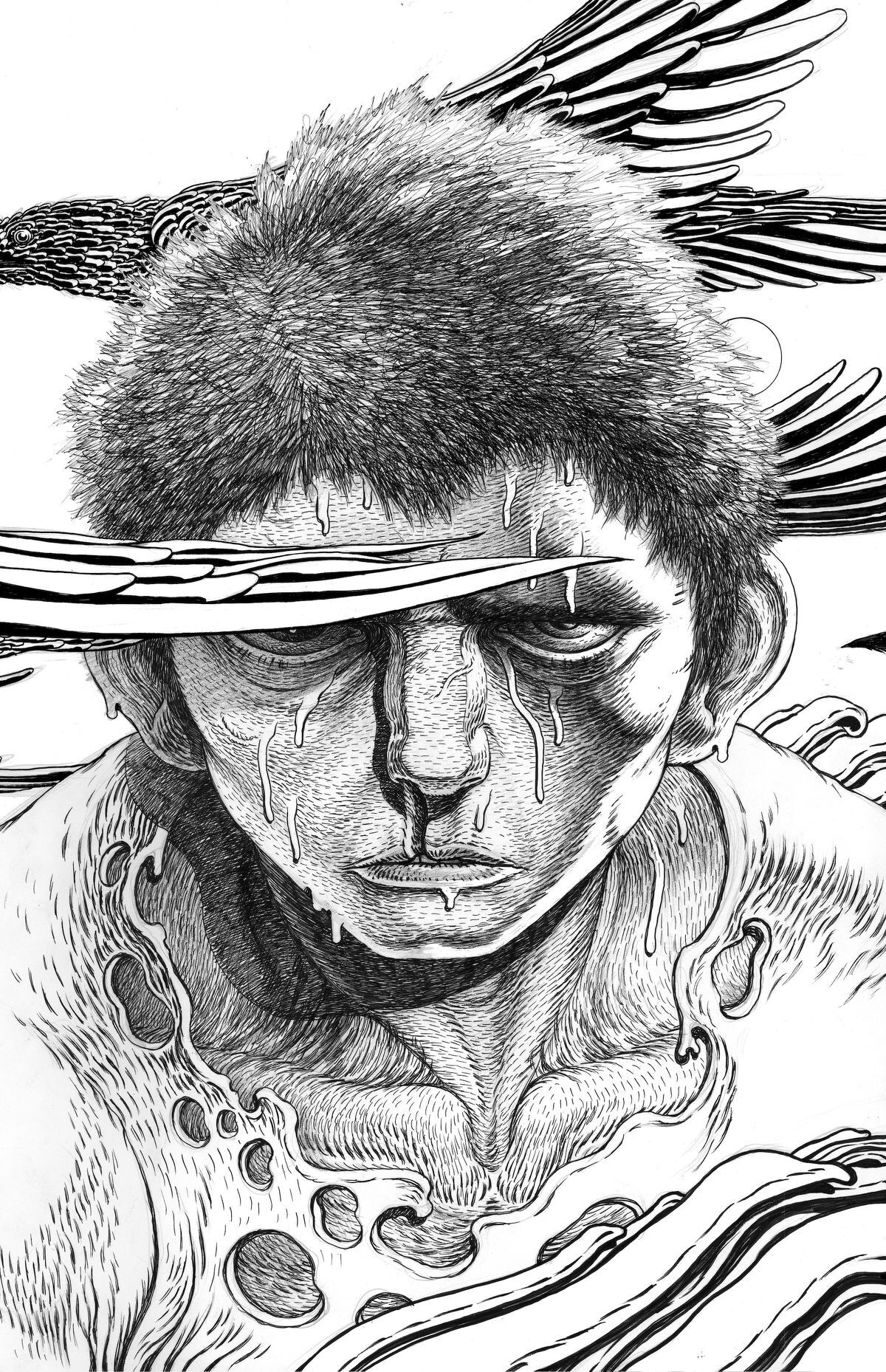 Karman Blade #1 (Of 4)(Cover C Ian Bertram Black & White Full Art Wraparound Variant)