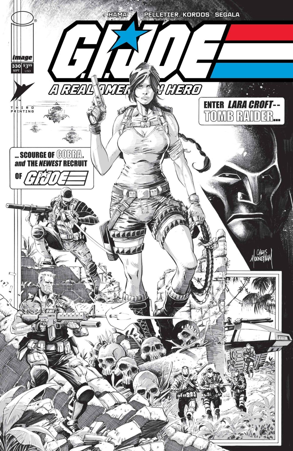 G.I. Joe A Real American Hero #330 (3rd Printing Cover B Chris Mooneyham Black & White Variant)