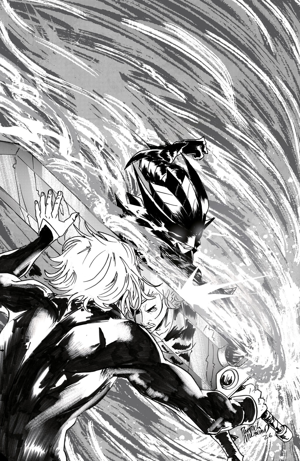 Fireborn #5 (Cover E Patrick Mulholland Black & White & Blood Full Art Card Stock Variant)