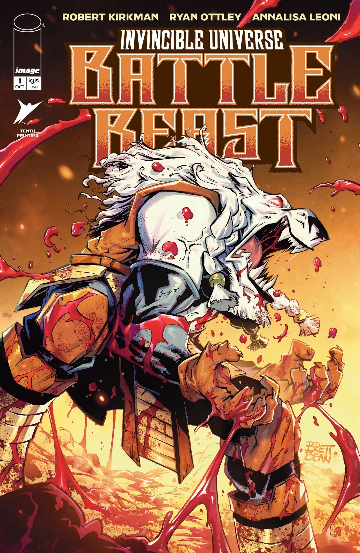 Invincible Universe Battle Beast #1 (10th Printing Cover C Brett Bean)