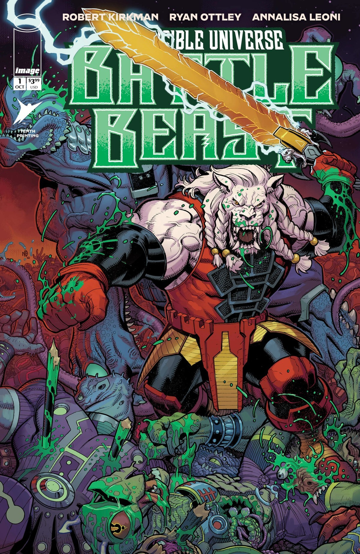 Invincible Universe Battle Beast #1 (10th Printing Cover E Nick Bradshaw & Jim Charalmpidis)