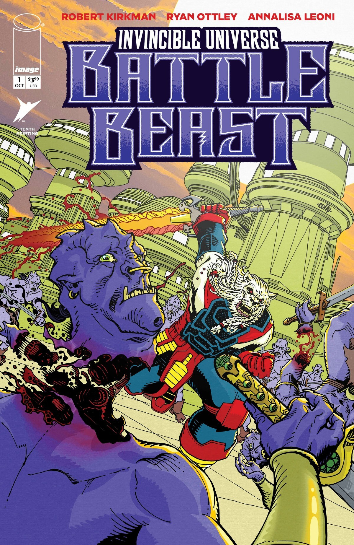 Invincible Universe Battle Beast #1 (10th Printing Cover H Cully Hamner)