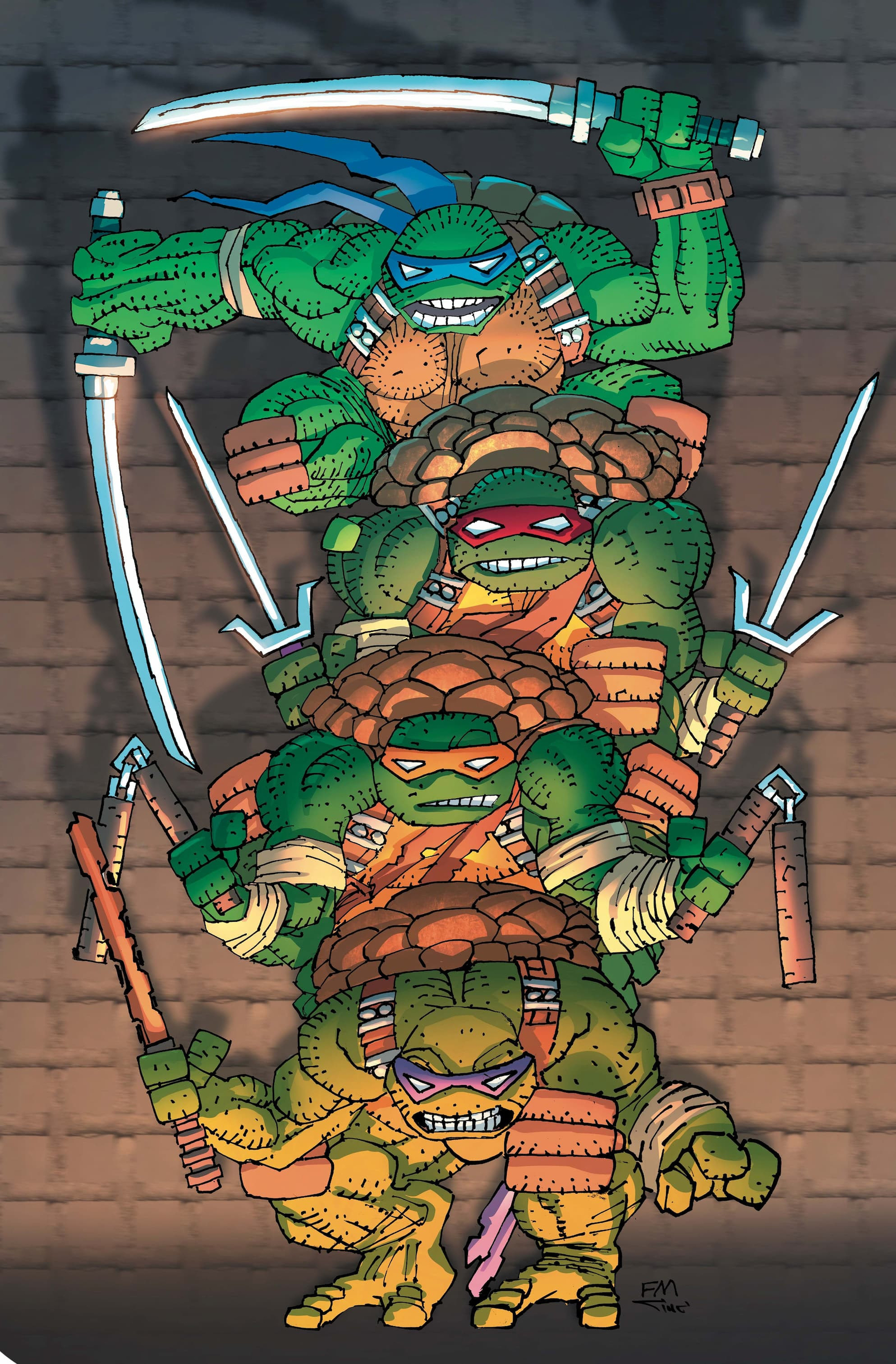 TMNT #300 Cover C by Frank Miller (colors by Alex Sinclair)