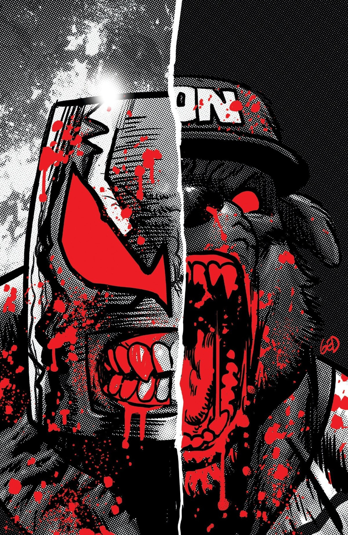 Super Mondo Mega Mutts #4 (Of 4)(Cover F Juan Gedeon Bloody Black & White Variant)