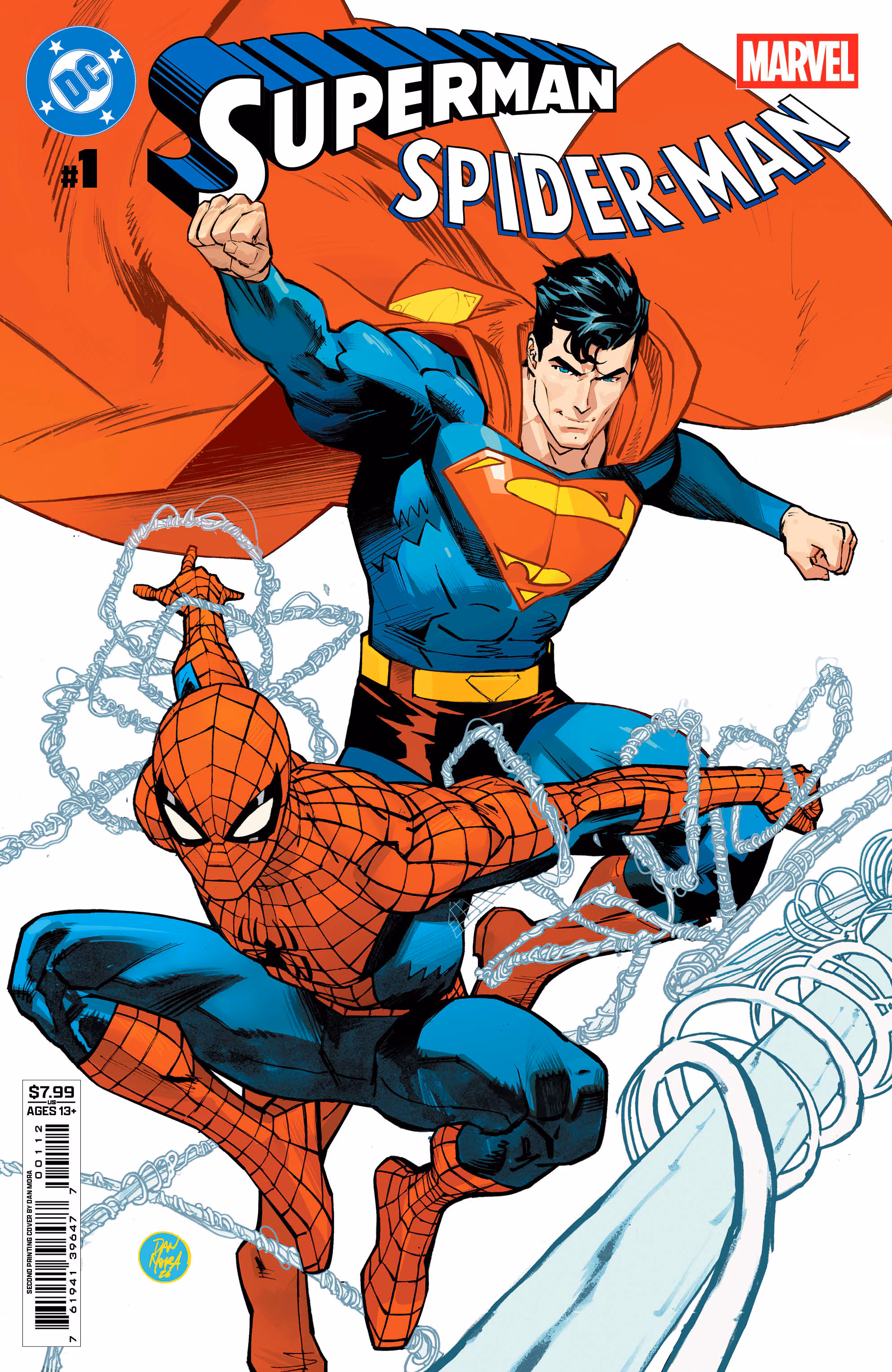 Superman/Spider-Man #1 main cover by Dan Mora