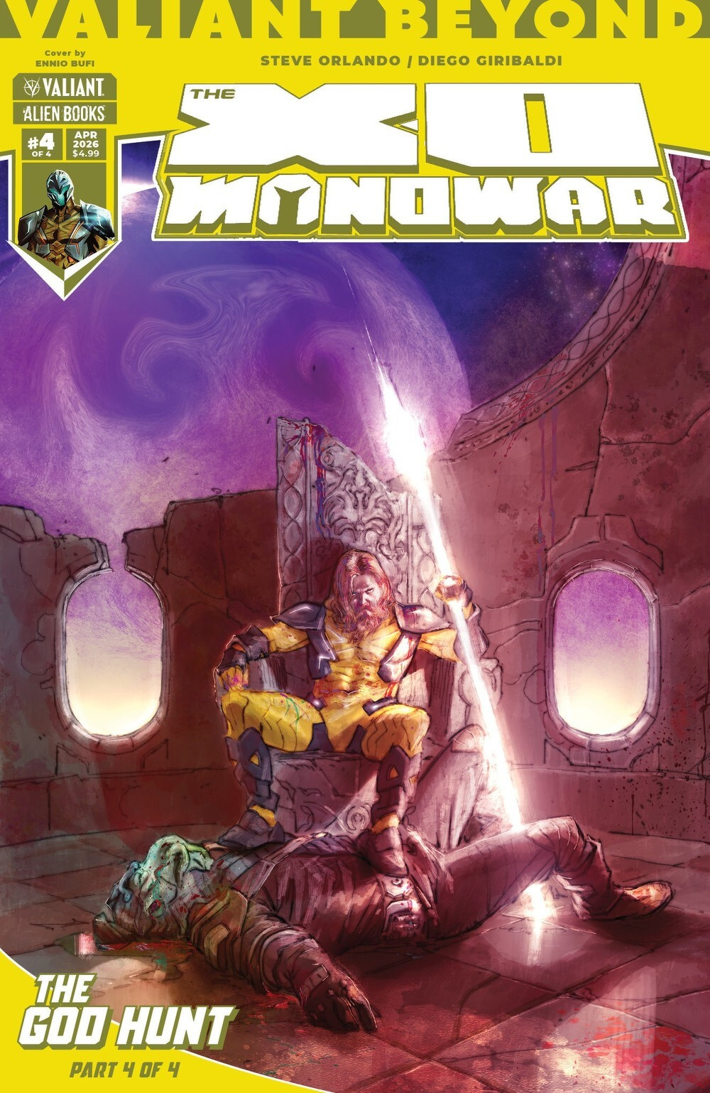 Valiant Beyond The X-O Manowar #8 (The God Hunt #4 Of 4)(Cover B Ennio Bufi)(find on eBay)