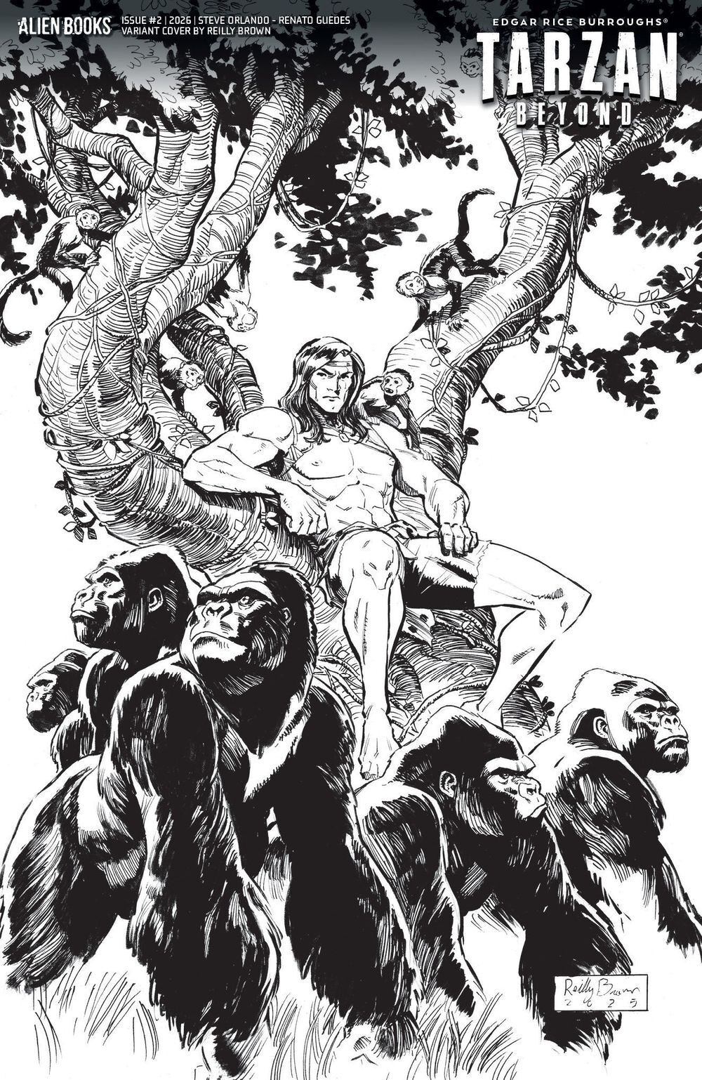 Tarzan Beyond #2 (Cover D Reilly Brown Black & White Variant)(find on eBay)