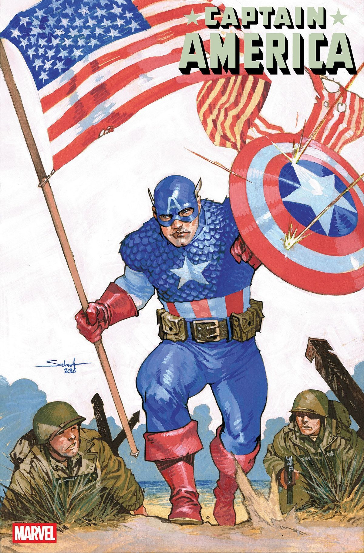 Captain America #16 (Cover C Jonas Scharf Art Style Variant)
