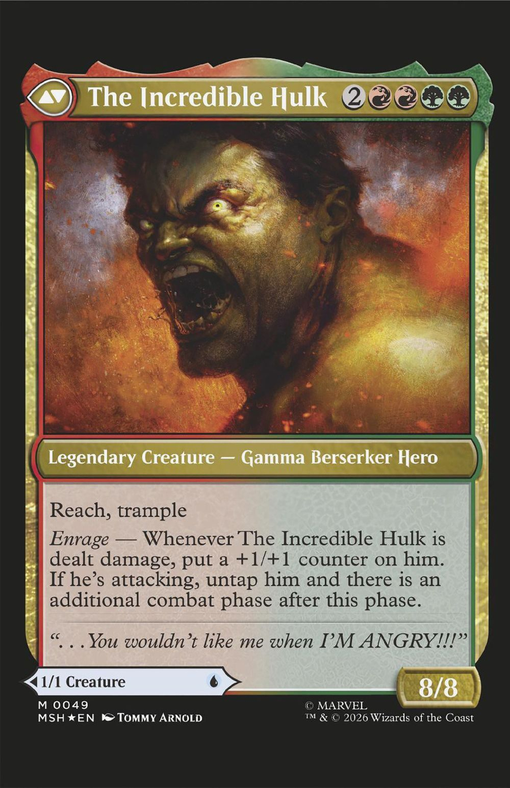Infernal Hulk #8 (Cover C Tommy Arnold Magic The Gathering Variant)